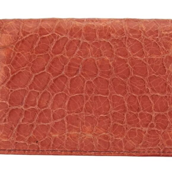 miu miu leather Authentic used B1114 press card case crocodile tone pink type - Picture 2 of 9